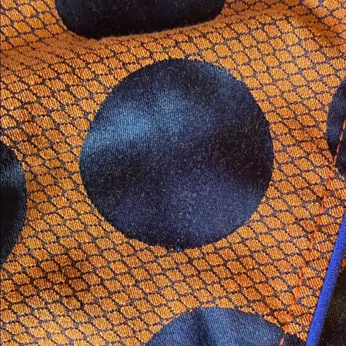 Maeve Anthro Rokin Polka Dot Orange Blue Dress 0