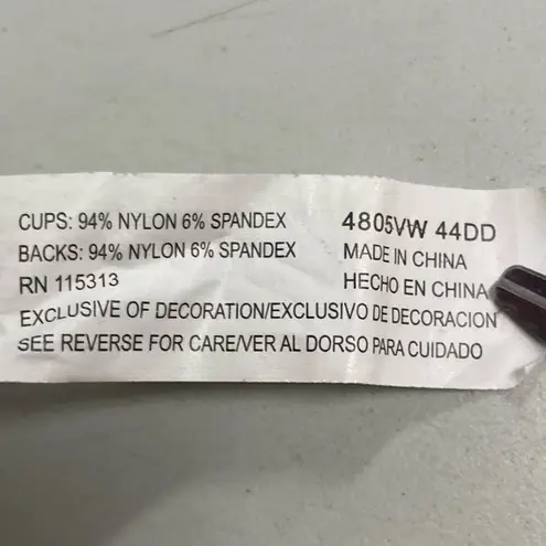 DOLCE VITA Women’s White Bra Size 44DD No Wires White