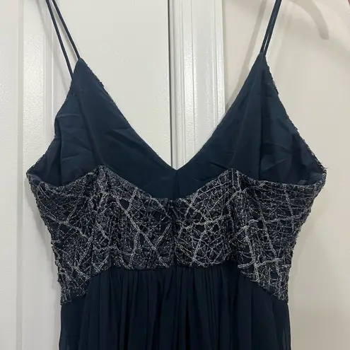 Badgley Mischka Navy Blue Ballerina Gown Size 0 US $1,100