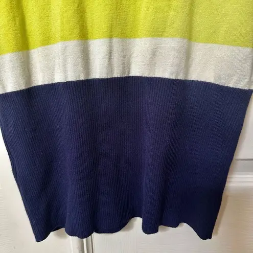 Cable & Gauge yellow and blue short sleeved sweater