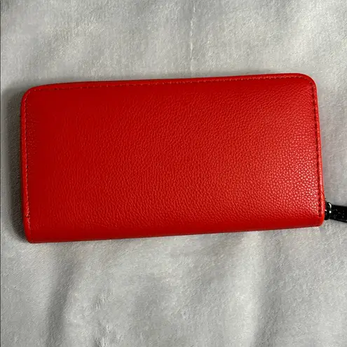 Badgley Mischka Red Vegan Leather Wallet