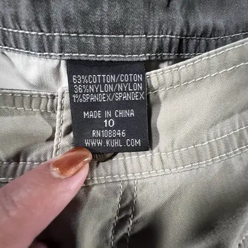 Kuhl Women's Hiking Shorts Size 10 Khaki Outdoor Travel Stretch Pockets