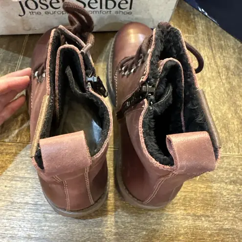 Josef Seibel Burgundy Lina Combat Boots | Color: Brown/Red Size 37 6.5 Brown