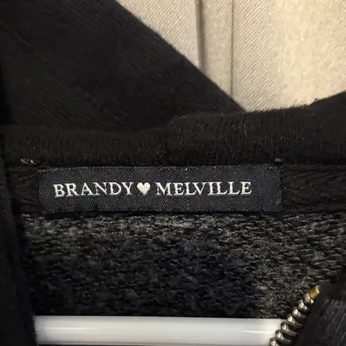 Brandy Melville  Black Zip-Up Jacket