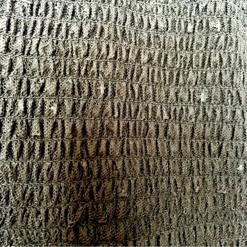 Jessakae Black Green & White Embroidered Floral Smocked Dotted Tulle Dress. Size 1X