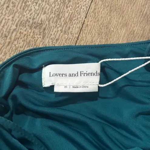 Lovers + Friends NWT  Odessa Gown Cowl Neckline Emerald Green Size XS