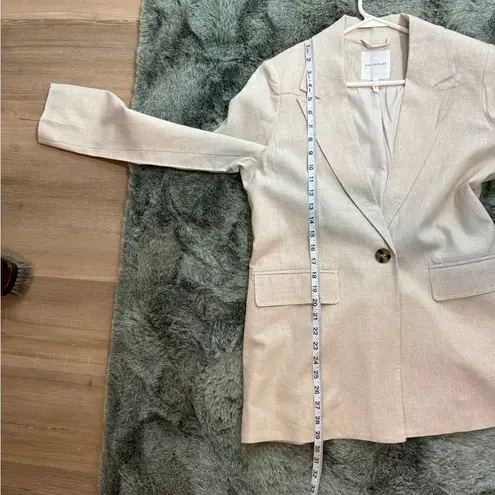 Avec Les Filles Linen Blend Cream Blazer Size M