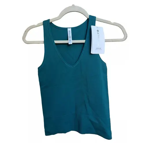 Athleta  Size XS Aurora Seamless Tank Top, Green Teal Versatile Shirt NWT