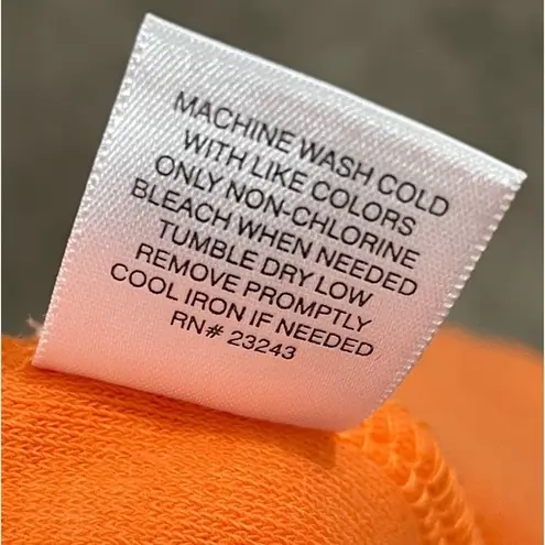 New York & Company Loop Terry Top and Wide Leg Pants Size XL Orange and Pink