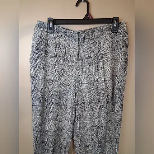 Kenar Black and White Ankle Cropped Pants