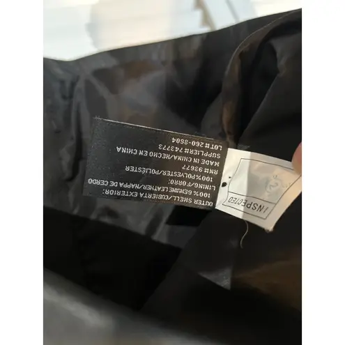 Worthington  Womens Black Genuine Leather Blazer Jacket XL Extra Grande Lined - Image 5