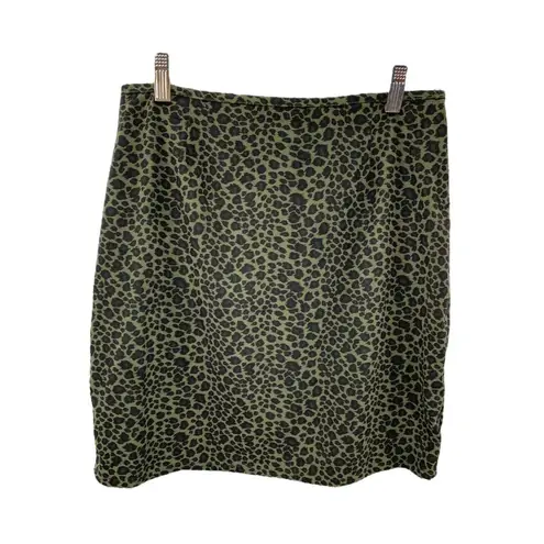 Jalate Women 2PC Animal Print Green Skirt Suit 9 Juniors Career Business Church Size undefined