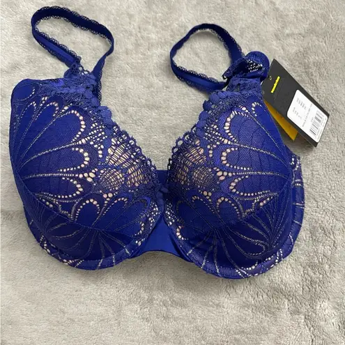 NWT WONDER BRA Blue Triangle Push Up, Size US 32F