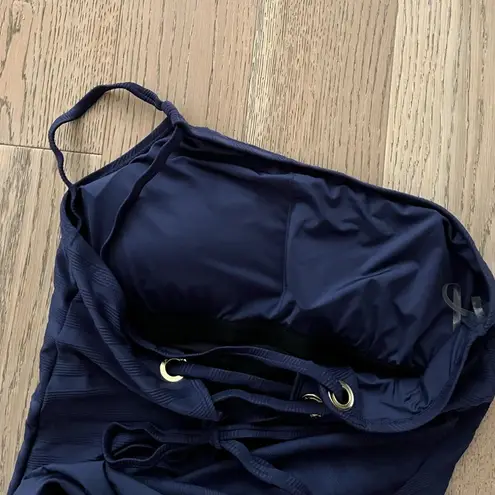 La Blanca Navy One Shoulder Linea Costa Swimsuit 18W NWOT