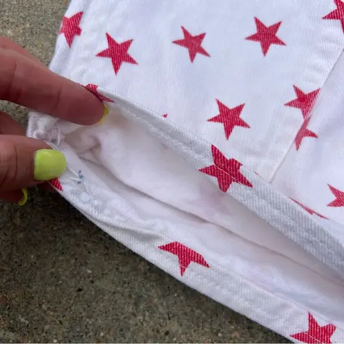 Vintage 90s Mixed Blues America Fourth of July Star Spangled Jean Shorts Size 23