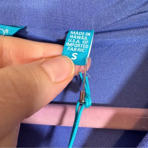 Tori Richard Tori Richards Blue 3/4 Sleeve Mini Dress Womens S Twist Front Bodycon NWT