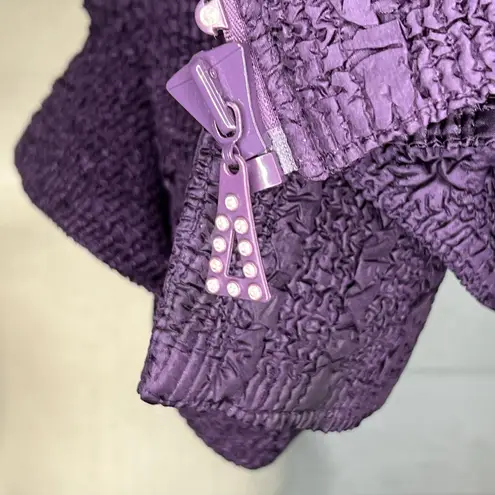 Magic It Fits Rhinestone Zipper Jacket size M/L Purple Size M