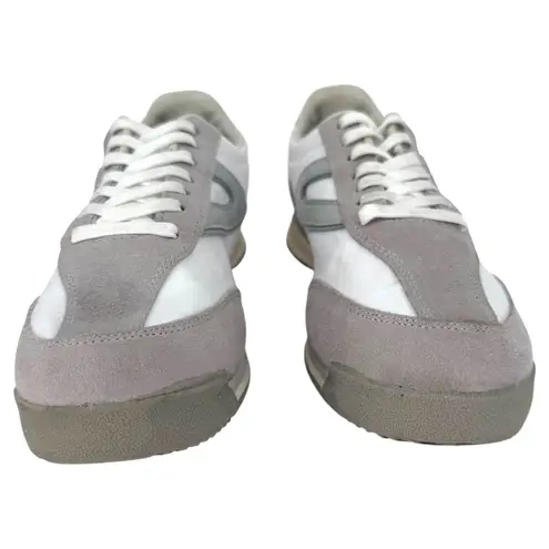 Tretorn Women's Kristine White Gray Suede Leather Textile Sneakers Size 9.5M