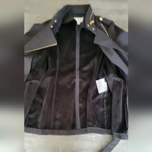 Michales Kors Asymmetrical Zipper Coat Size M Black Size M
