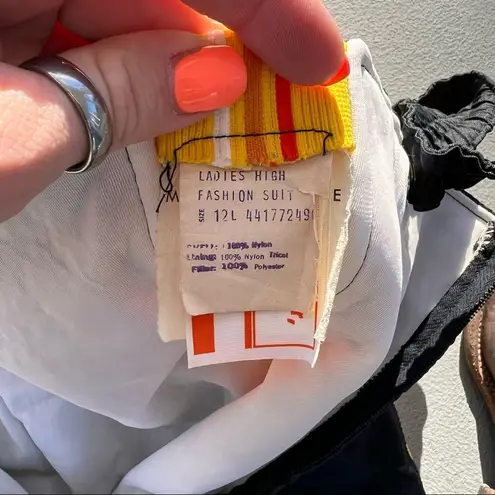 Vintage 70s Bombardier Mode Inc Ladies High Fashion Suit snow ski winter Black Size M