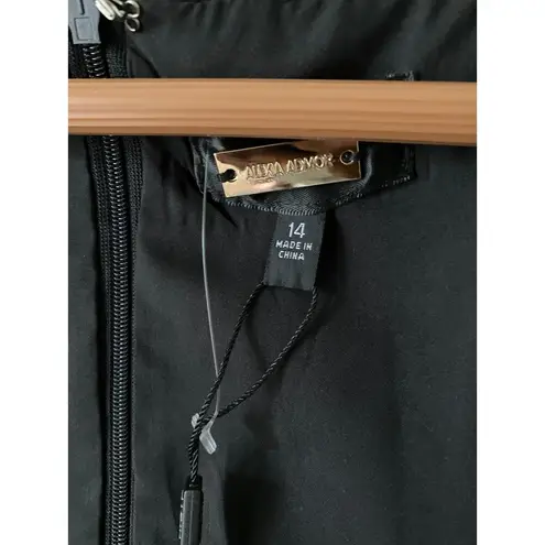 Alexia Admor Sammie Hook Eye Mini Dress Sz 14 NWT Black GOTH WITCHY WHIMSY