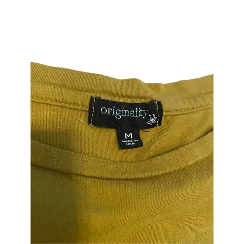 Originality Local Cowgirl T Shirt Western Glitter Floral Rose Lounge Yellow Size M