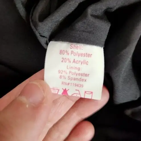 Julie Brown NYC Sleeveless Dress Lori Blue Oxford Tweed Fringe Metallic Size 8