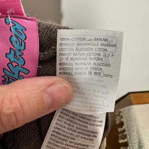 Edikted Sweatpants Women M Brown Exposed Stitching Flared Y2K Rope Tie Casual