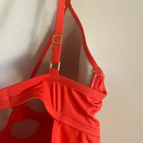 La Blanca Women's Standard Island Goddess Twist Keyhole One Piece Swimsuit SZ 14