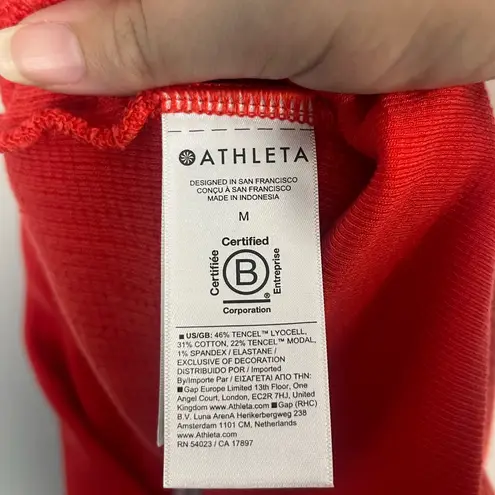 Athleta  Coaster Luxe waffle high rise jogger in cardinal red size medium