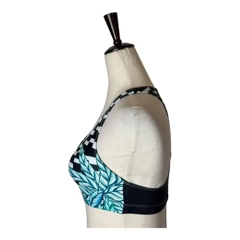 Mara Hoffman Sports Bra Women XS Blue Black Checked Active Combo Racerback