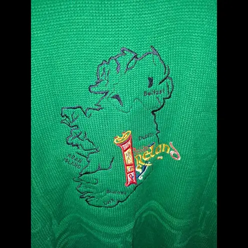 Blarney Castle Designs Green Ireland Sweater‎ with Embroidery Size Small