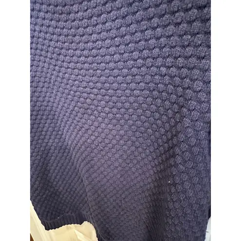 Women's Fever Blue Textured Crew Neck Sweater XL