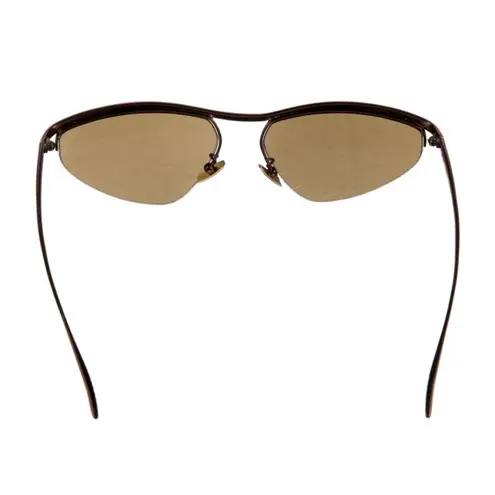 Bottega Veneta Oval Metal Pathos Cat Eye Mirrored Sunglasses BV1091S