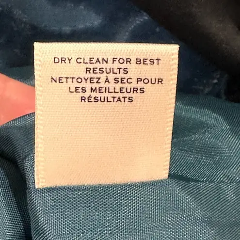 Moulinette Soeurs Anthropologie Matilija Dress Silk Velvet Teal 0 Whimsigoth