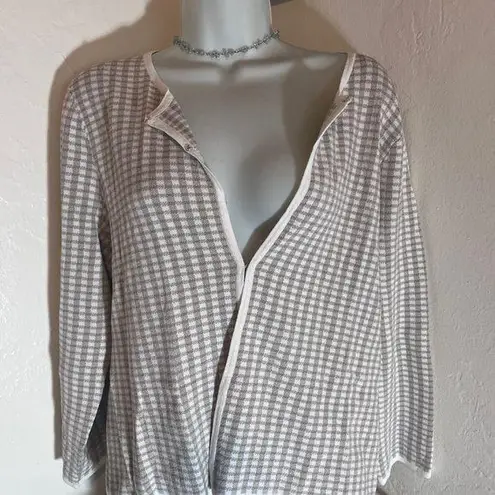 Etcetera NWT Brown & White Checkered Blazer Jacket Size L – Stylish Career Layer