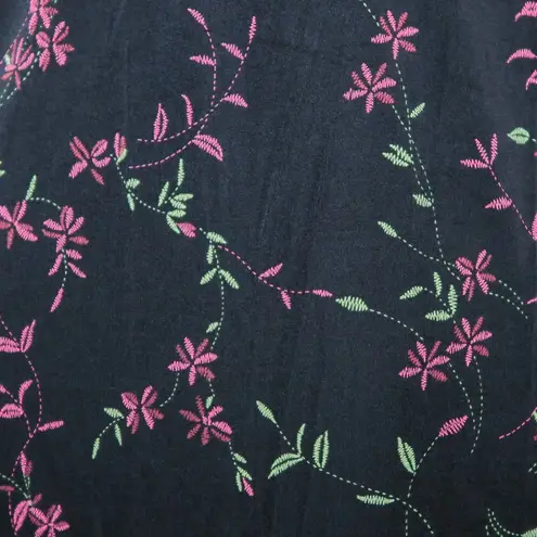 Briggs New York Vintage 90s Black Floral Skirt