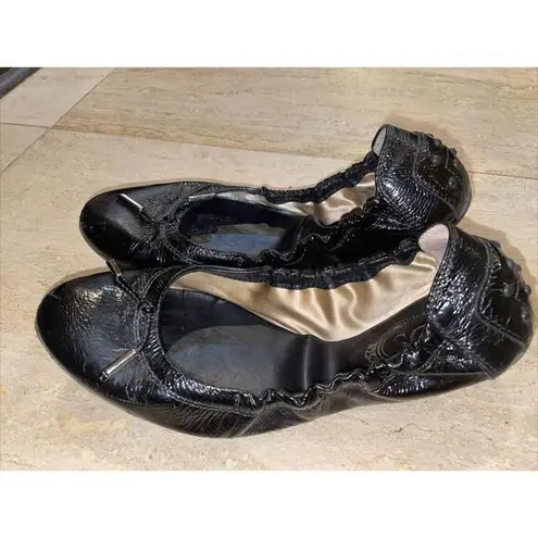 Tod's Womens JP  Black Ballet Flats/Shoes 39‎ Made In Italy