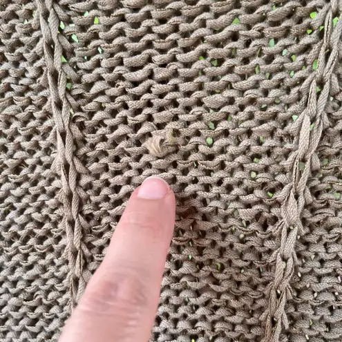 Vivienne Tam Women's Tan Open Knit Short Sleeve Sweater Size S