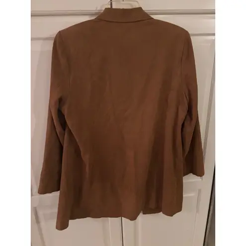 Norm Thompson Brown Polyester Blend Blazer Jacket M/P Size undefined