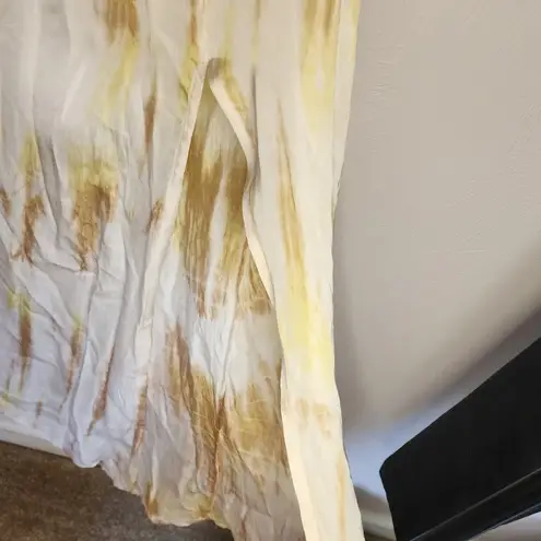 Stradivarius NWT  tie dye printed dress in yellow