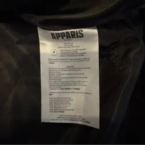 Apparis Kindall Swirl Faux Shearling Jacket in Camel Swirl Brown Size L