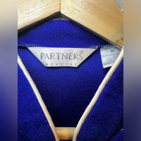 Vintage Partners By Mervyns M Blue Fleece Dress Long Sleeve Nightgown Pajama Size M