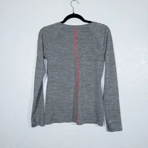 Z By Zella Gray Heathered Long Sleeve Activewear Shirt Size Medium