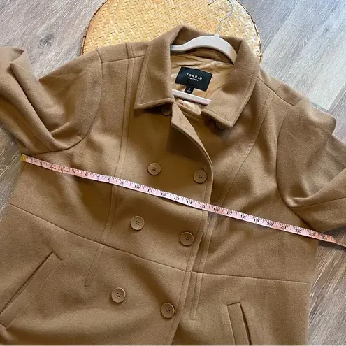Torrid  Faux Melton Double Breasted Peacoat camel‎ brown women’s plus size 2x