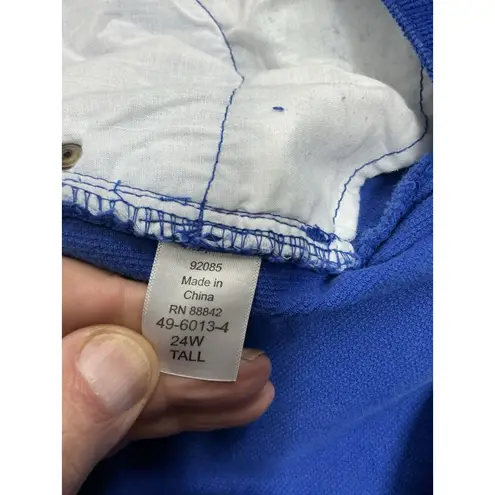 Woman Within Womans Courdory Pants 24 WT Royal Blue