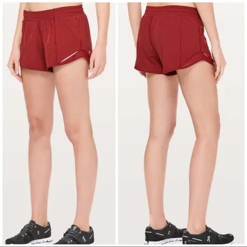 Lululemon  Hotty Hot Shorts 4” Dark Sport Red, 4