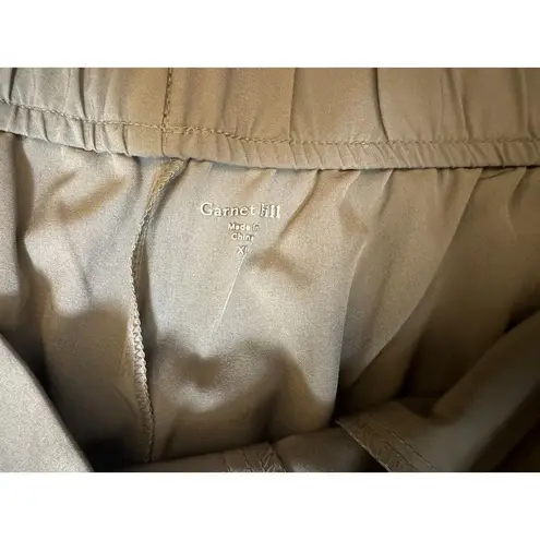 Garnet Hill Womens Casual Army Green Commuter Trousers Zipper Pockets Pants XLg