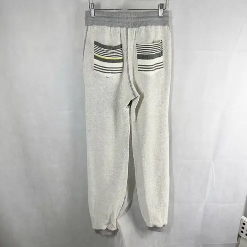 Lemlem Meron Sweat Pants Jogger Stripe Heather Grey Size Small