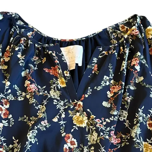 Gal Meets Glam Bonnie Floral Print Long Sleeve Dress Bow Sleeve Size 6 Women's